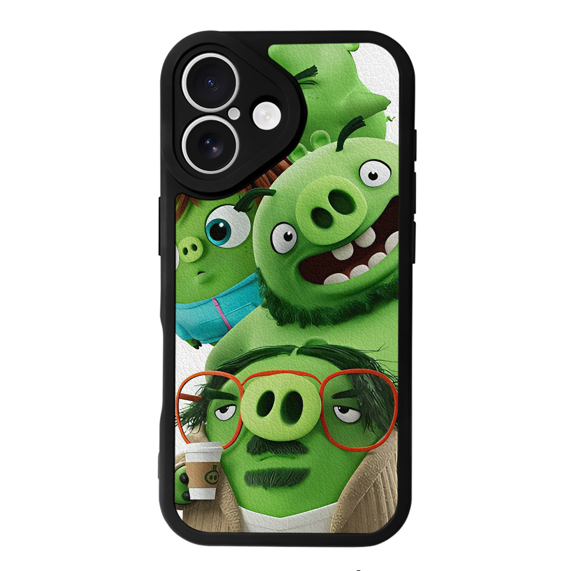 （画像用） Angry Birds アングリーバード 【iPhone 16シリーズ対応】シリコンスマホケース（レザー調） 材質：シリコン